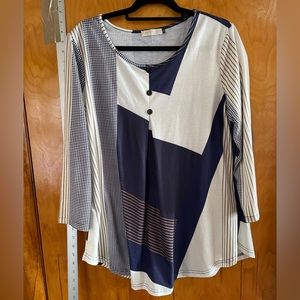 Women's patterned shirt.  This is an adorable pull over.